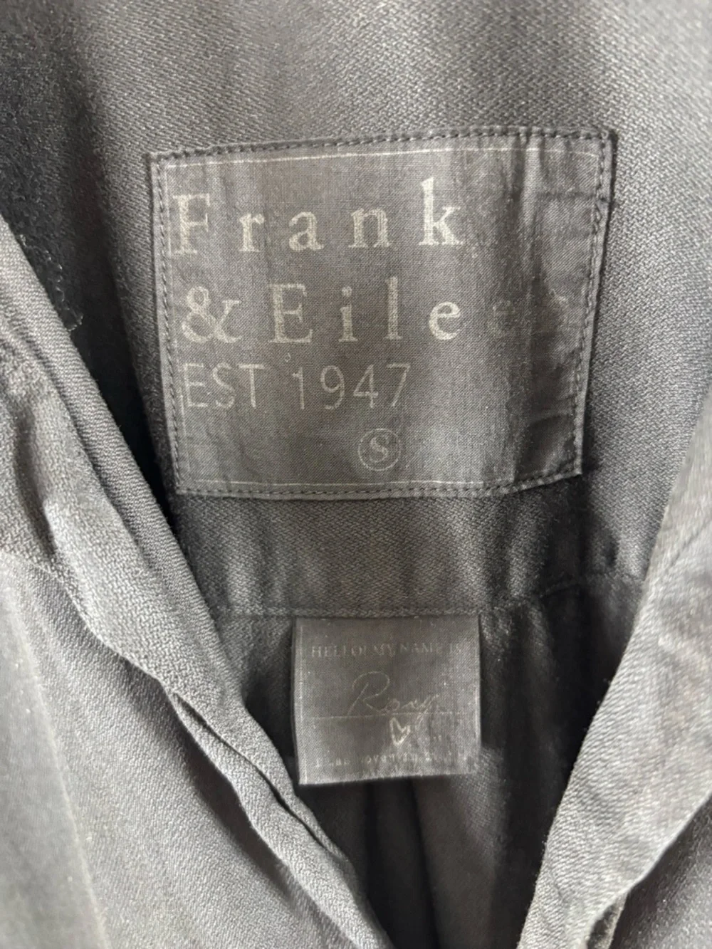 Frank & Eileen Rory Black Famous Denim Button Down Maxi Shirt Dress XXS - Picture 5 of 7
